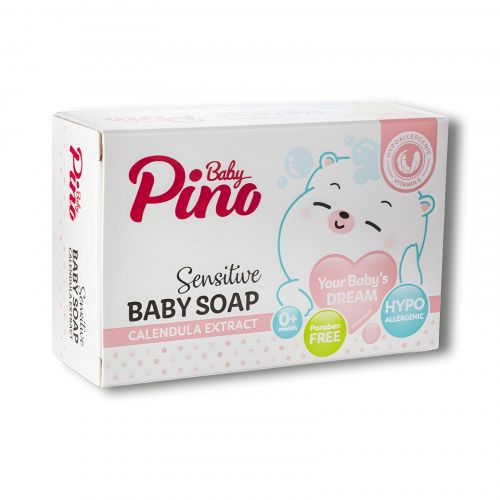 صابون نوزاد و کودک پینو بیبی مدل کرمی مناسب برای پوست حساس 100گرم
